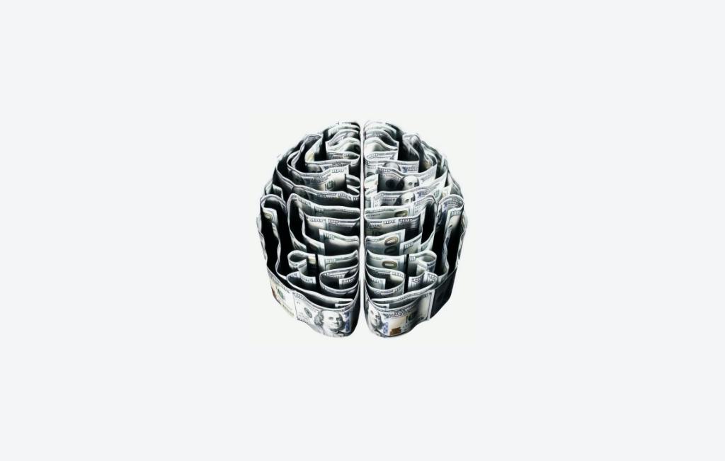 A sketch of a brain cut in half showing a labyrinth. 