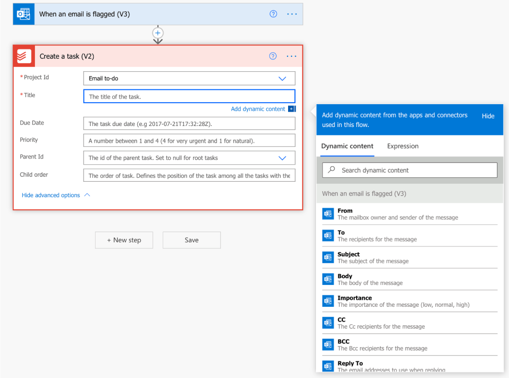 Screenshot showing the flow set up window To select a title.