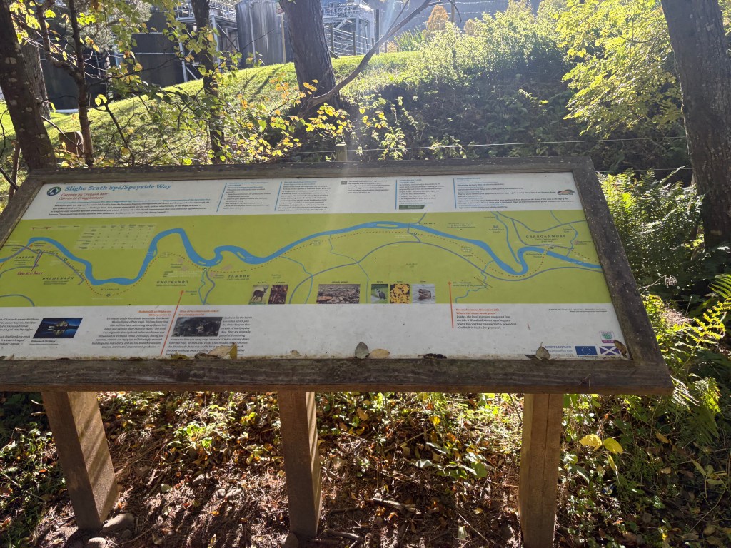A map of the Speyside way. 